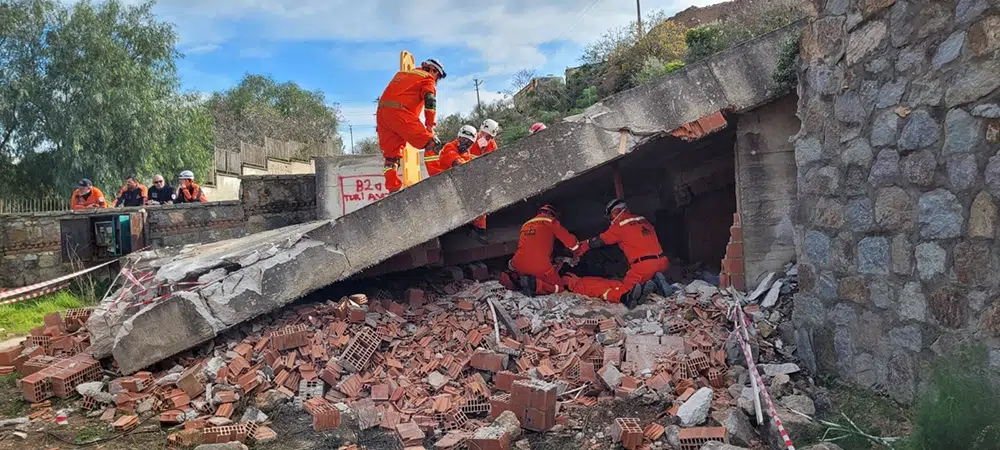 Bodrum MAG/AME Arama Kurtarma Mahalle Afet Gönüllüleri, temsili deprem enkaz arama kurtarma 