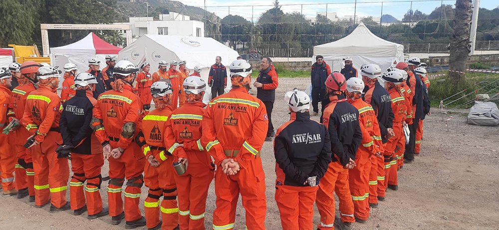 bodrum magame arama kurtarma ekibi afad akreditasyonu aldı